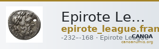 Epirote League Epirus Franke 1961 Epirote Koinon Group IV — CANOA