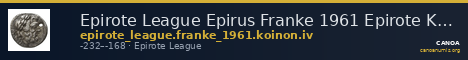 Epirote League Epirus Franke 1961 Epirote Koinon Group IV — CANOA