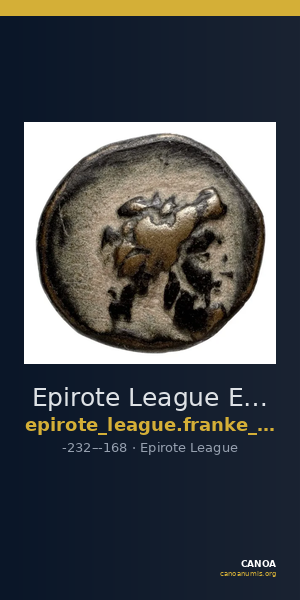 Epirote League Epirus Franke 1961 Epirote Koinon Group IX and XI — CANOA