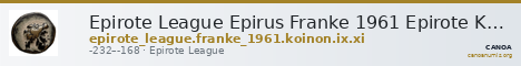 Epirote League Epirus Franke 1961 Epirote Koinon Group IX and XI — CANOA