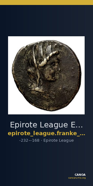 Epirote League Epirus Franke 1961 Epirote Koinon Group V — CANOA