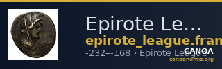 Epirote League Epirus Franke 1961 Epirote Koinon Group V — CANOA