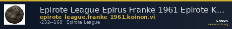 Epirote League Epirus Franke 1961 Epirote Koinon Group VI — CANOA