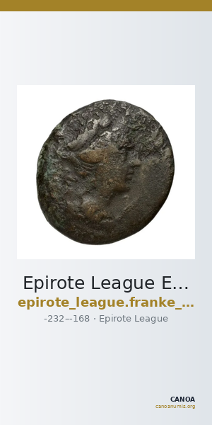 Epirote League Epirus Franke 1961 Epirote Koinon Group VII-VIII — CANOA