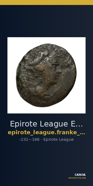 Epirote League Epirus Franke 1961 Epirote Koinon Group VII-VIII — CANOA