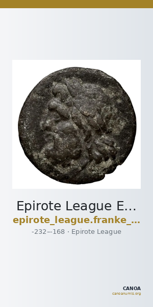 Epirote League Epirus Franke 1961 Epirote Koinon Group X — CANOA