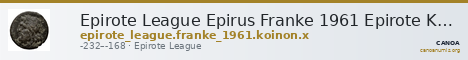 Epirote League Epirus Franke 1961 Epirote Koinon Group X — CANOA