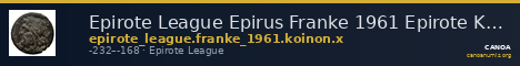 Epirote League Epirus Franke 1961 Epirote Koinon Group X — CANOA