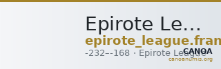 Epirote League Epirus Franke 1961 Epirote Koinon Group XII — CANOA