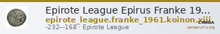 Epirote League Epirus Franke 1961 Epirote Koinon Group XIII — CANOA