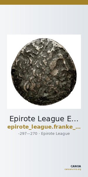 Epirote League Epirus Franke 1961 Epirote Symmachy Group II-III — CANOA