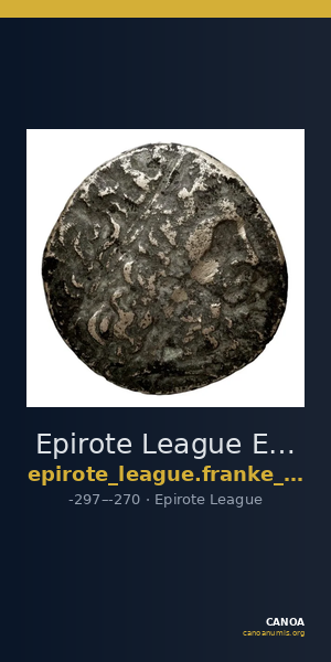 Epirote League Epirus Franke 1961 Epirote Symmachy Group II-III — CANOA