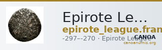 Epirote League Epirus Franke 1961 Epirote Symmachy Group II-III — CANOA