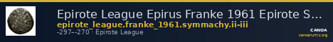 Epirote League Epirus Franke 1961 Epirote Symmachy Group II-III — CANOA