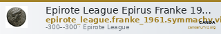 Epirote League Epirus Franke 1961 Epirote Symmachy Group VI — CANOA