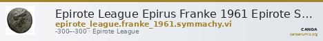 Epirote League Epirus Franke 1961 Epirote Symmachy Group VI — CANOA