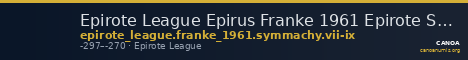 Epirote League Epirus Franke 1961 Epirote Symmachy Group VII-IX — CANOA