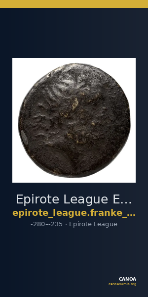 Epirote League Epirus Franke 1961 Epirote Symmachy Group X-XI — CANOA