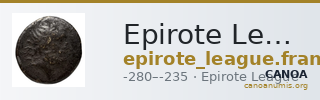 Epirote League Epirus Franke 1961 Epirote Symmachy Group X-XI — CANOA