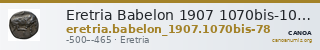 Eretria Babelon 1907 1070bis-1078 — CANOA