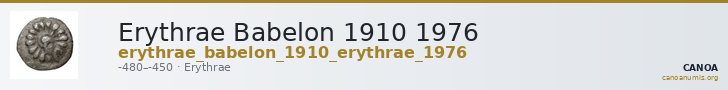 Erythrae Babelon 1910 1976 — CANOA
