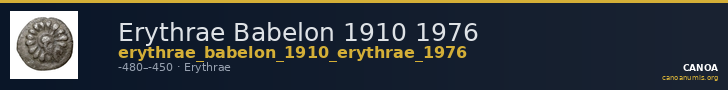 Erythrae Babelon 1910 1976 — CANOA