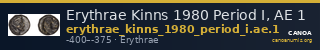 Erythrae Kinns 1980 Period I, AE 1 — CANOA