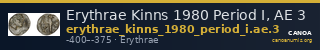 Erythrae Kinns 1980 Period I, AE 3 — CANOA