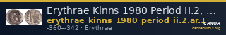Erythrae Kinns 1980 Period II.2, AR 1 — CANOA