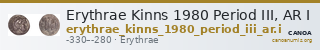 Erythrae Kinns 1980 Period III, AR I — CANOA