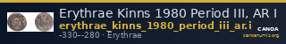 Erythrae Kinns 1980 Period III, AR I — CANOA