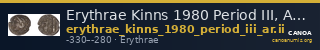 Erythrae Kinns 1980 Period III, AR II — CANOA