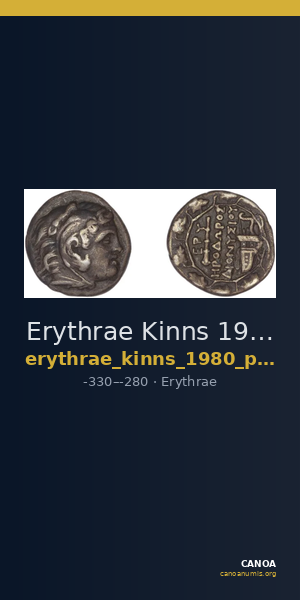 Erythrae Kinns 1980 Period III, AR III — CANOA