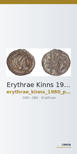 Erythrae Kinns 1980 Period III, AR IV — CANOA