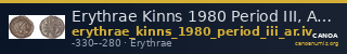 Erythrae Kinns 1980 Period III, AR IV — CANOA