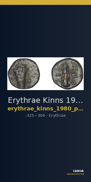 Erythrae Kinns 1980 Period III.1, AE 6 — CANOA