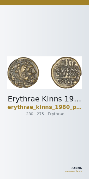 Erythrae Kinns 1980 Period IV, AE 10 — CANOA