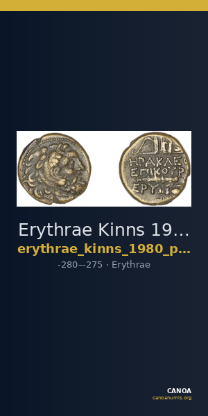 Erythrae Kinns 1980 Period IV, AE 10 — CANOA