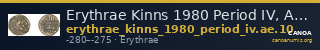 Erythrae Kinns 1980 Period IV, AE 10 — CANOA