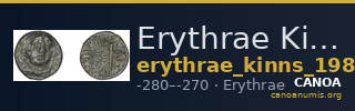 Erythrae Kinns 1980 Period IV, AE 11 — CANOA