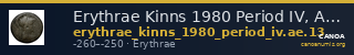 Erythrae Kinns 1980 Period IV, AE 13 — CANOA