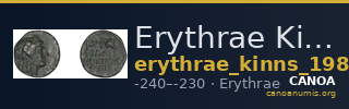 Erythrae Kinns 1980 Period IV, AE 16 — CANOA