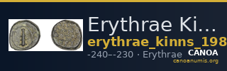 Erythrae Kinns 1980 Period IV, AE 19 — CANOA