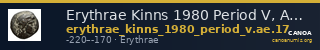 Erythrae Kinns 1980 Period V, AE 17 — CANOA