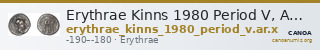 Erythrae Kinns 1980 Period V, AR X — CANOA