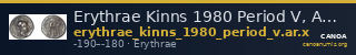 Erythrae Kinns 1980 Period V, AR X — CANOA