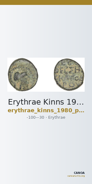 Erythrae Kinns 1980 Period VI, AE 17 — CANOA