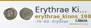 Erythrae Kinns 1980 Period VI, AE 22 — CANOA