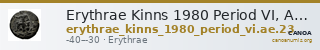 Erythrae Kinns 1980 Period VI, AE 23 — CANOA