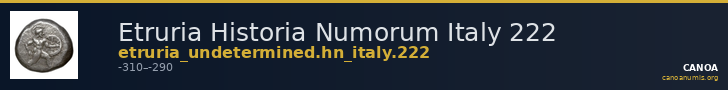 Etruria Historia Numorum Italy 222 — CANOA